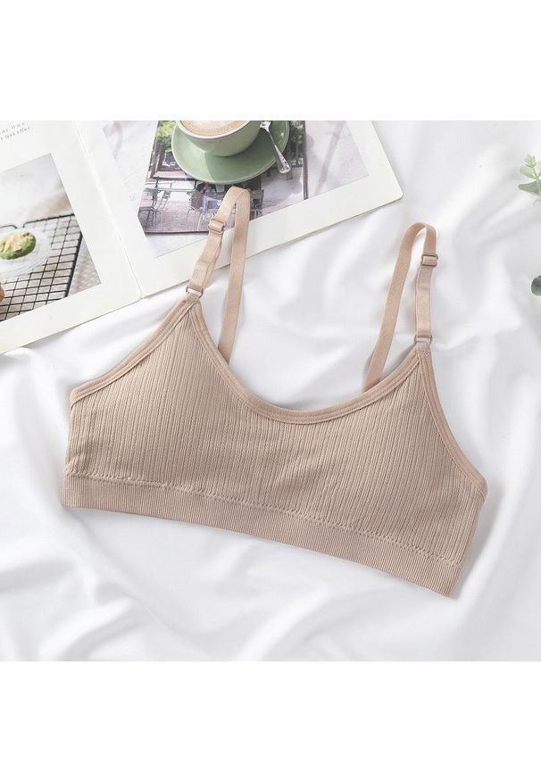 Intica - Braletka miękka z delikatnymi ramiączkami Robinia. Kolor: beżowy. Materiał: tkanina, materiał