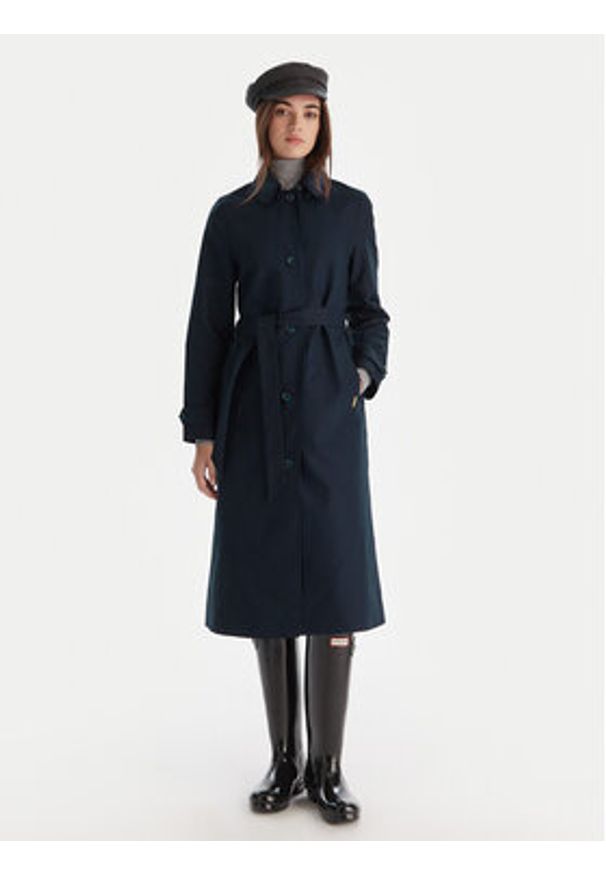 Hunter Trencz Keltie HARW0014251 Granatowy Regular Fit. Kolor: niebieski. Materiał: bawełna