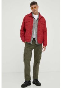 Levi's® - Levi's kurtka męska kolor czerwony przejściowa oversize. Okazja: na spotkanie biznesowe. Kolor: czerwony. Styl: biznesowy #6