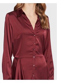 Guess Sukienka koszulowa Alya W2BK83 WF1T2 Bordowy Regular Fit. Kolor: czerwony. Materiał: syntetyk. Typ sukienki: koszulowe #7