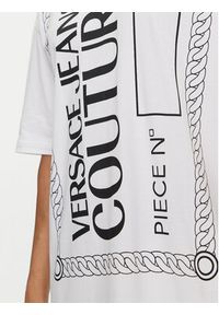 Versace Jeans Couture T-Shirt 76GAHE04 Biały Regular Fit. Kolor: biały. Materiał: bawełna #2