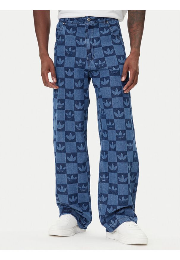 Adidas - adidas Jeansy JY2993 Niebieski Regular Fit. Kolor: niebieski