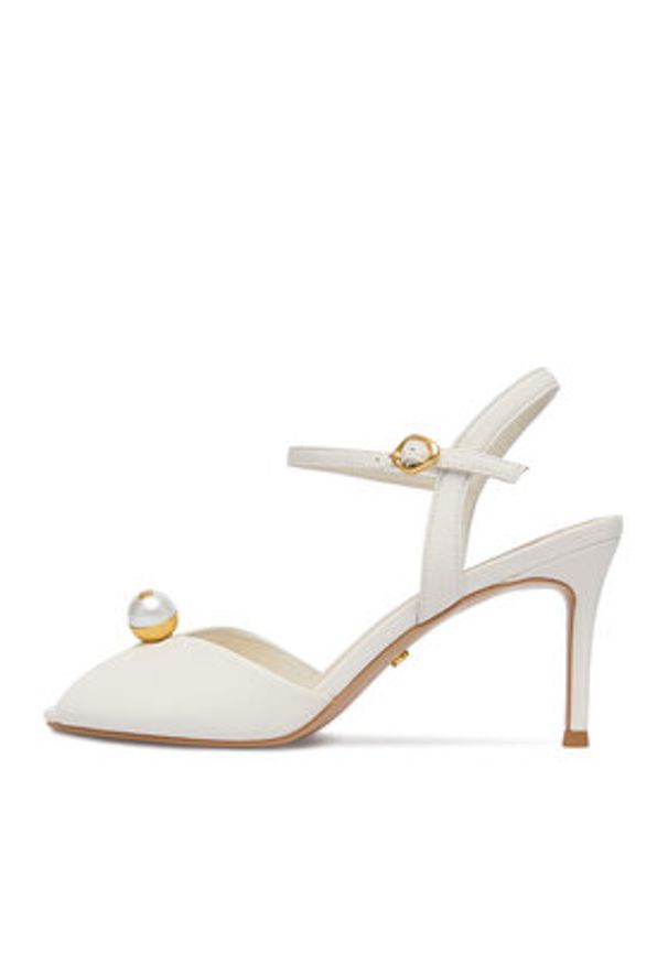 Gino Rossi - GINO ROSSI Sandały CEO-ROSE-LT2090-2-N Biały. Kolor: biały. Materiał: skóra