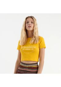 House - Koszulka Positive Vibes - Żółty. Kolor: żółty #1
