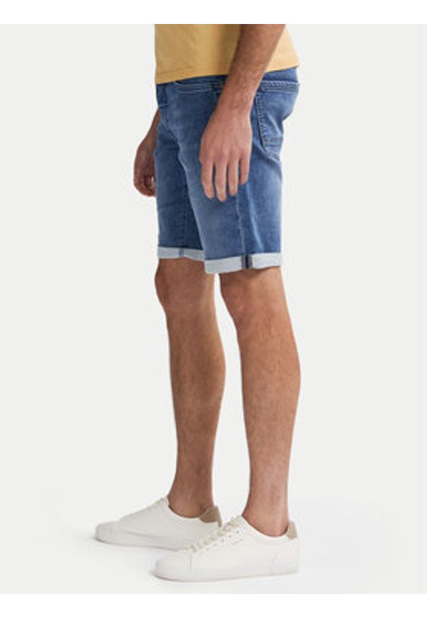 Petrol Industries Szorty jeansowe M-ROS-SHO001 Niebieski Slim Fit. Kolor: niebieski. Materiał: bawełna