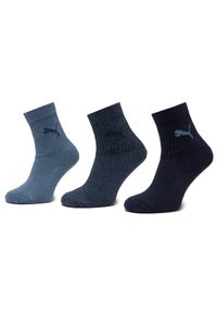 Puma Zestaw 3 par wysokich skarpet dziecięcych Junior Crew Sock 3P 907958 Granatowy. Kolor: niebieski. Materiał: materiał, bawełna #1