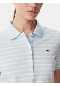 Tommy Jeans Polo Essential DW0DW22820 Niebieski jasny Regular Fit. Typ kołnierza: polo. Kolor: niebieski. Materiał: bawełna #3