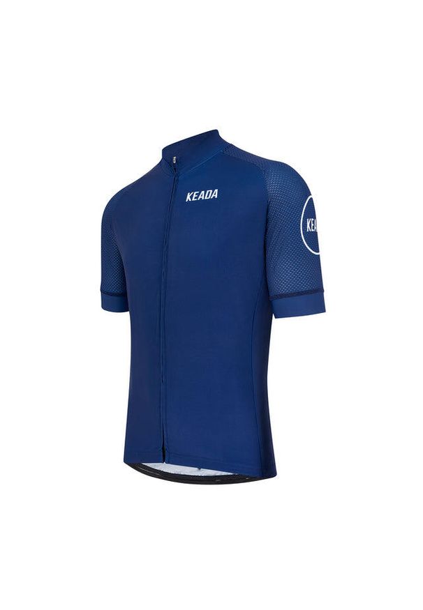 KEADA SPORTS - Męska koszulka kolarska z krótkim rękawem – Granatowa. Kolor: niebieski. Długość rękawa: krótki rękaw. Długość: krótkie. Sport: kolarstwo
