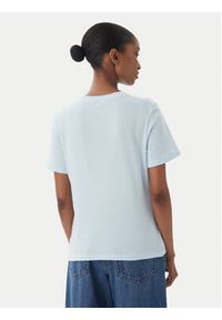 TOMMY HILFIGER - Tommy Hilfiger T-Shirt WW0WW40276 Niebieski jasny Regular Fit. Kolor: niebieski. Materiał: bawełna #5