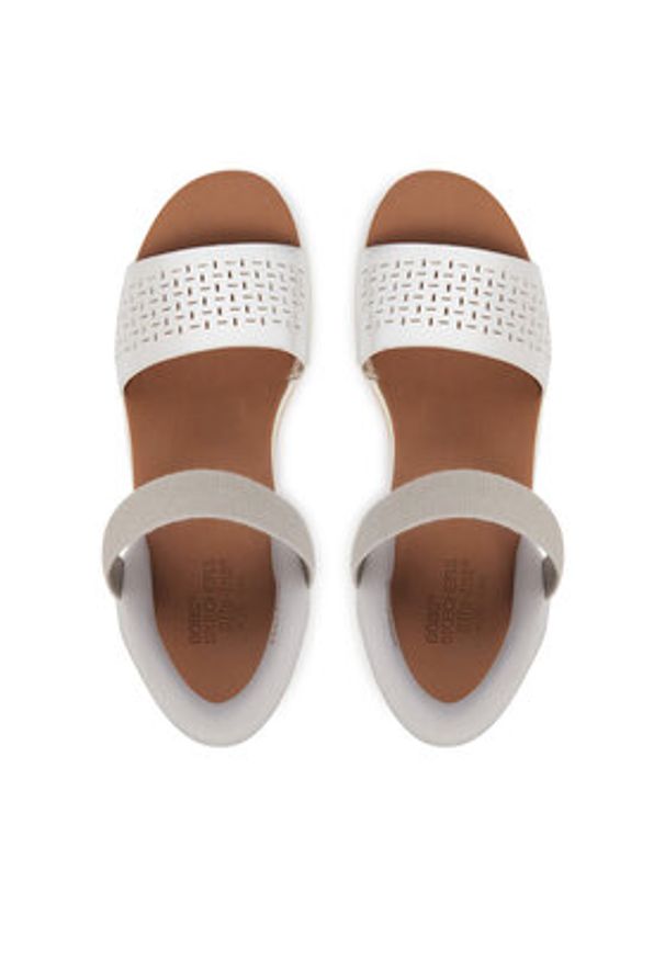 skechers - Skechers Sandały Bobs Sun Ray 114415/SIL Srebrny. Kolor: srebrny. Materiał: skóra