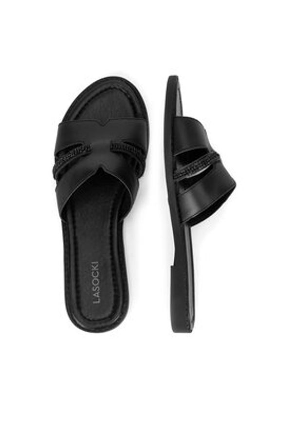 Lasocki Klapki WI23-ROSY-05 Czarny. Kolor: czarny. Materiał: skóra