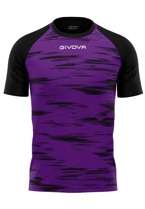 Givova Pixel Sport T-shirt Fioletowo-Czarny - Lekki i Oddychający. Kolor: fioletowy, czarny, wielokolorowy. Sport: piłka nożna