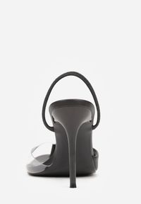 Born2be - Czarne Sandały na Szpilce z Transparentną Wstawką Mhyraya. Okazja: na co dzień, na spotkanie biznesowe, na ślub cywilny, do pracy, na wesele. Kolor: czarny. Materiał: jeans. Obcas: na szpilce. Styl: biznesowy, elegancki, casual, klasyczny, wizytowy #2