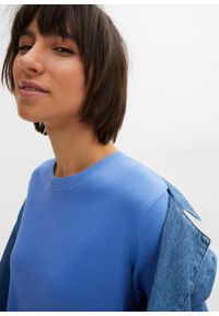 bonprix - Długi shirt z rozcięciem. Kolor: niebieski. Długość: długie