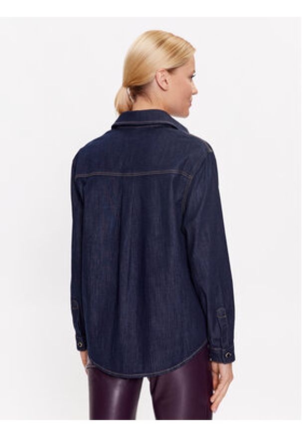 Liu Jo Koszula jeansowa UF3161 D4555 Granatowy Regular Fit. Kolor: niebieski. Materiał: jeans, bawełna