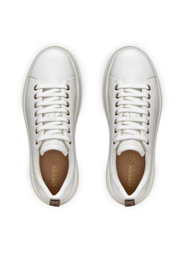 Geox Sneakersy D Spherica Ecub-2 D46WVA 00085 C1000 Biały. Kolor: biały. Materiał: skóra
