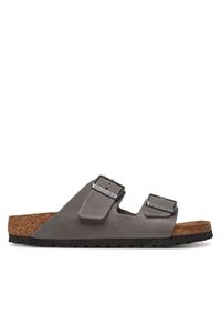Birkenstock Klapki Arizona LEOI 1027026 Szary. Kolor: szary. Materiał: skóra, zamsz