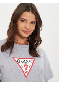 Guess Jeans T-Shirt W4YI73 K8HM0 Szary Boxy Fit. Kolor: szary. Materiał: bawełna