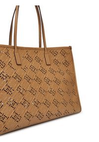 TOMMY HILFIGER - Tommy Hilfiger Torebka Th City AW0AW17501 Brązowy. Kolor: brązowy. Materiał: skórzane #6