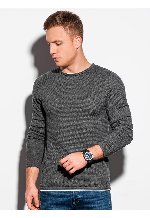 Szary sweter Ombre Clothing na co dzień, melanż, casualowy