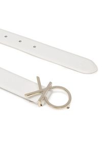 Calvin Klein Pasek Damski Re-Lock Ck Logo Belt K60K610157 Biały. Kolor: biały. Materiał: skóra