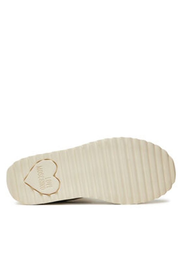 Love Moschino - LOVE MOSCHINO Botki JA24266I0LJAW026 Beżowy. Kolor: beżowy. Materiał: materiał