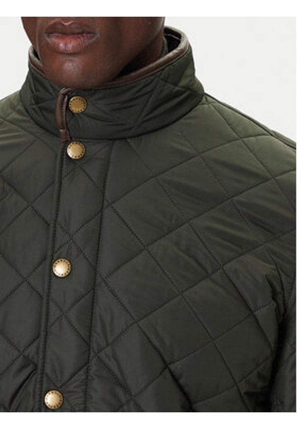 Barbour Kurtka przejściowa MQU0281GN72 Zielony Slim Fit. Kolor: zielony. Materiał: syntetyk