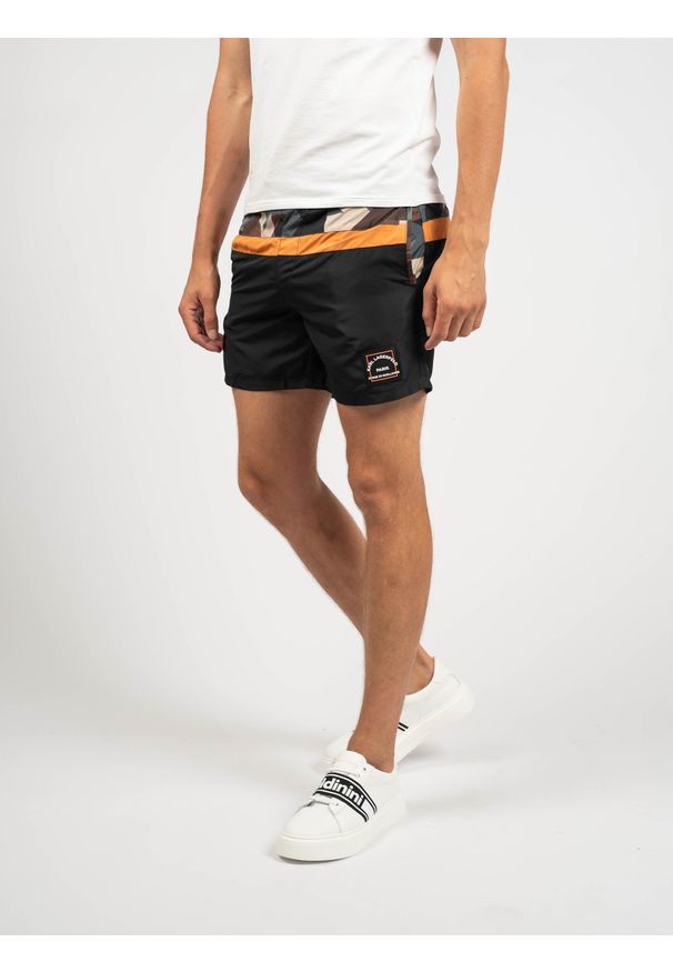 Karl Lagerfeld Kąpielówki "Kamo" | KL22MBS04 | Kamo | Mężczyzna | Czarny, Moro. Kolor: czarny. Materiał: poliester. Wzór: moro