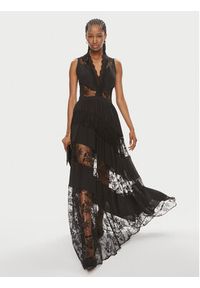 Babylon Sukienka wieczorowa EL0725 Czarny Regular Fit. Kolor: czarny. Materiał: syntetyk. Styl: wizytowy