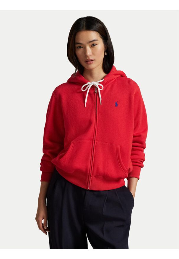 Polo Ralph Lauren Bluza 211971699005 Czerwony Relaxed Fit. Typ kołnierza: polo. Kolor: czerwony. Materiał: bawełna