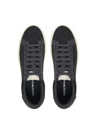 Emporio Armani Sneakersy EM003843 Granatowy. Kolor: niebieski. Materiał: skóra #4