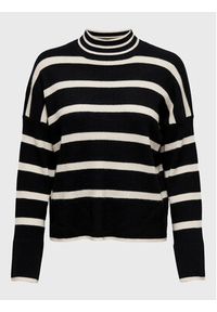 only - ONLY Sweter Libi 15259096 Czarny Regular Fit. Kolor: czarny. Materiał: wiskoza