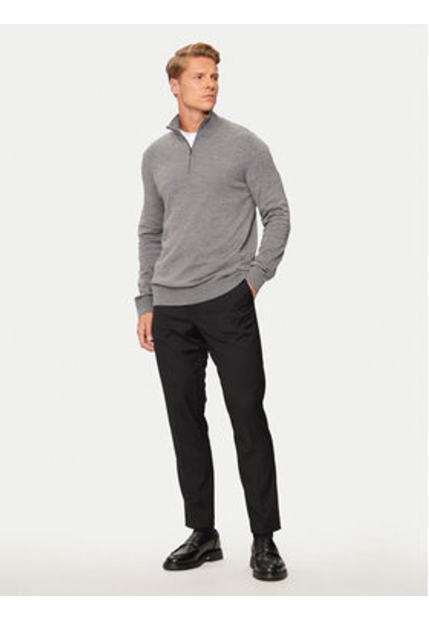 JOOP! Sweter 17 Jk-03Dario 30032603 Szary Modern Fit. Kolor: szary. Materiał: wełna