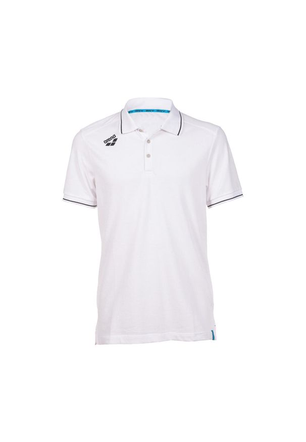 Koszulka polo Arena Team Polo shirt Solid Cotton. Typ kołnierza: polo. Kolor: biały. Materiał: bawełna. Wzór: gładki