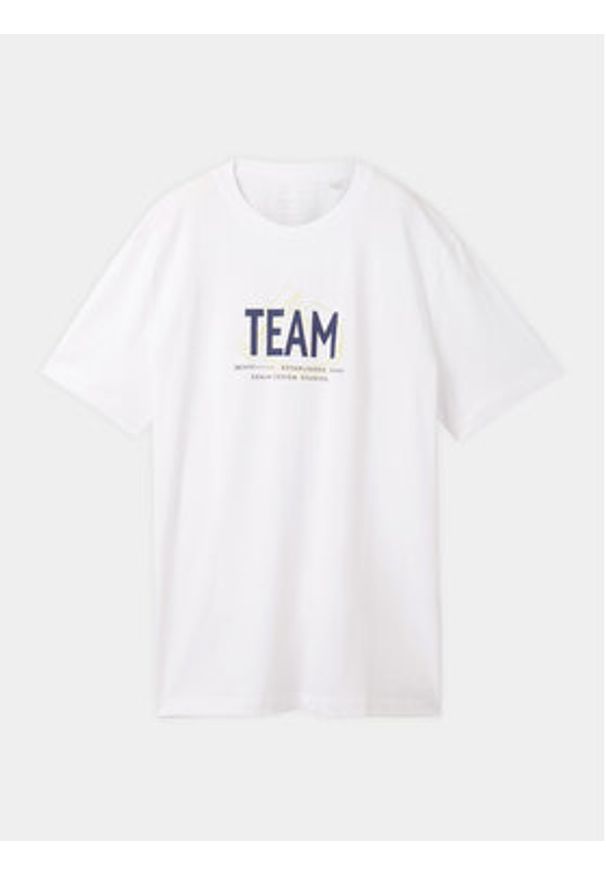 Tom Tailor Denim T-Shirt 1040838 Biały Regular Fit. Kolor: biały. Materiał: bawełna
