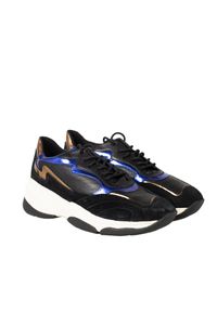 Geox Sneakersy "Kirya B" | D92BPB08522 | Kobieta | Czarny. Nosek buta: okrągły. Kolor: czarny. Materiał: skóra ekologiczna. Wzór: aplikacja #1