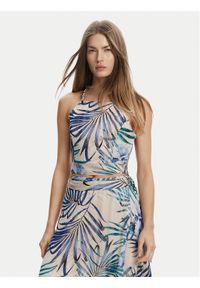 Guess Top W5GH74 WH9Z2 Niebieski Slim Fit. Kolor: niebieski. Materiał: wiskoza
