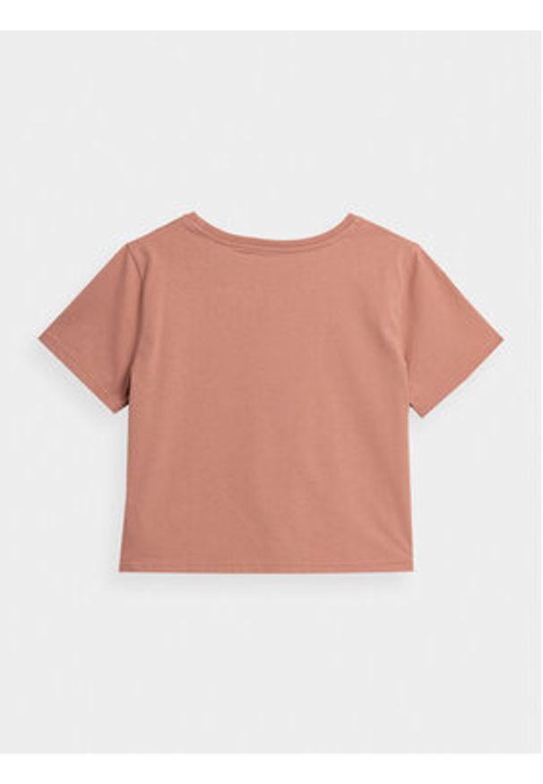 4f - 4F T-Shirt 4FSS23TTSHF333 Różowy Regular Fit. Kolor: różowy. Materiał: bawełna