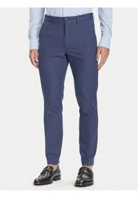 BOSS Chinosy P-Kaiton1 50543945 Błękitny Slim Fit. Kolor: niebieski. Materiał: bawełna