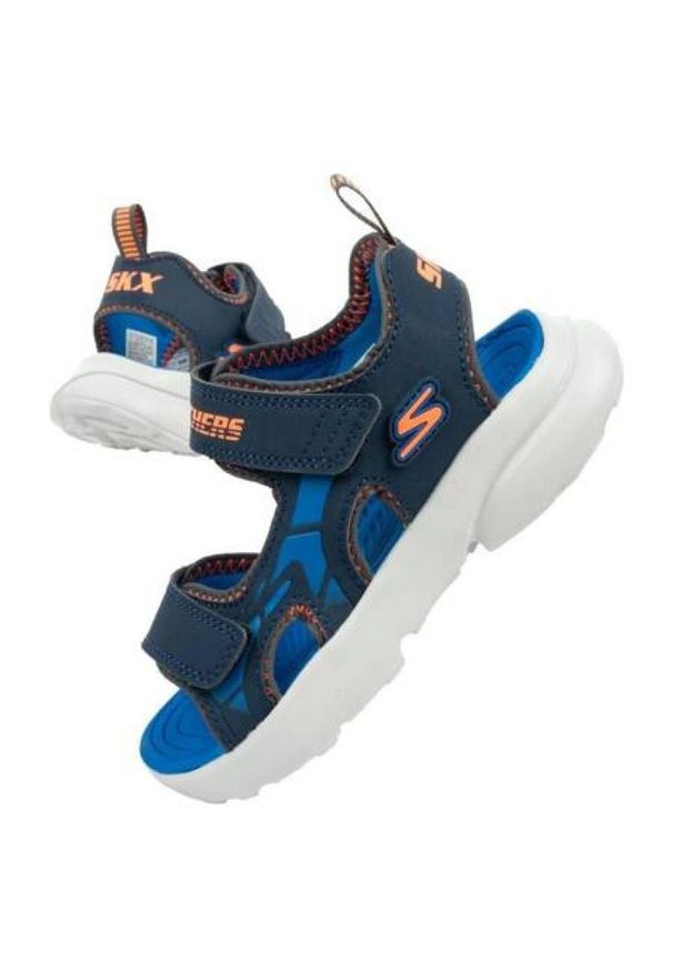 skechers - Sandały Skechers Jr 406513L/NVBL niebieskie. Zapięcie: rzepy. Kolor: niebieski. Materiał: materiał, syntetyk