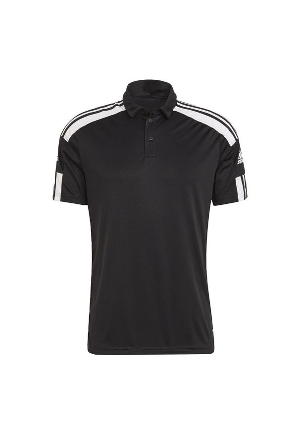 Koszulka polo do piłki nożnej męska Adidas Squadra 21 Polo z krótkim rękawem. Typ kołnierza: polo. Kolor: czarny, biały, wielokolorowy. Materiał: poliester. Długość rękawa: krótki rękaw. Długość: krótkie. Sport: piłka nożna