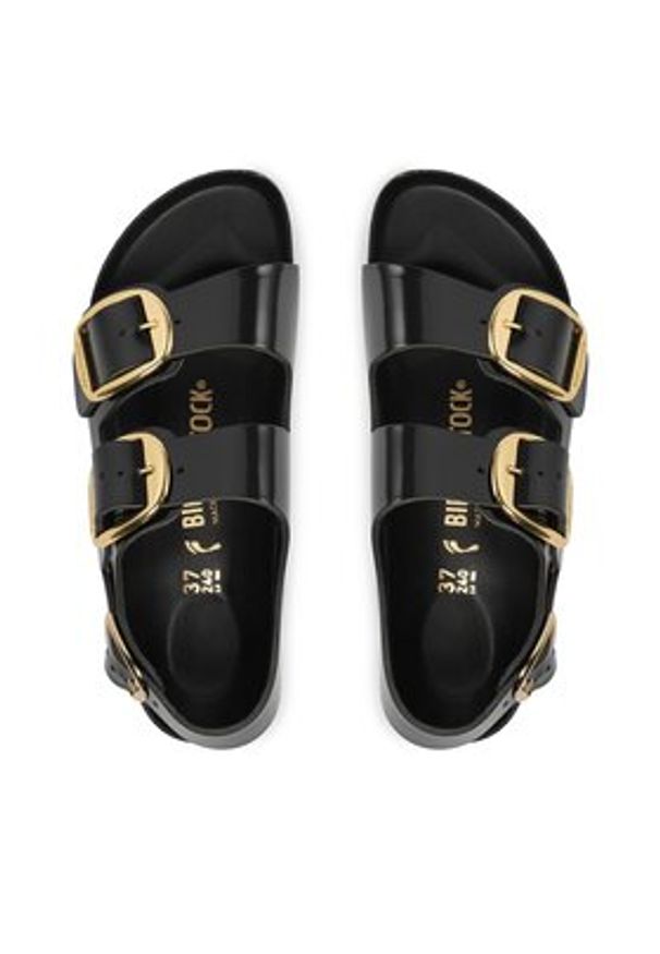 Birkenstock Sandały Milano Big Buckle 1024211 Czarny. Kolor: czarny. Materiał: skóra