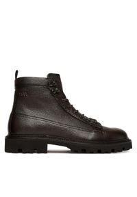 BOSS Trapery Julyo 50552581 Brązowy. Kolor: brązowy. Materiał: skóra