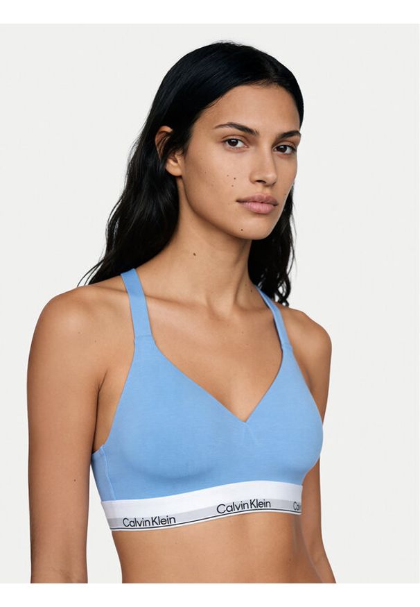 Calvin Klein Underwear Biustonosz braletka LV00QF8500 Niebieski. Kolor: niebieski. Materiał: bawełna