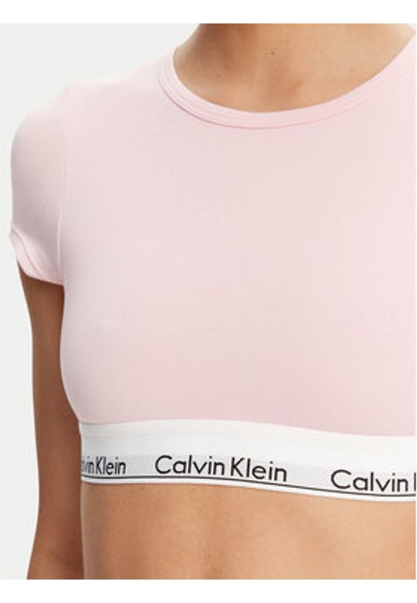 Calvin Klein Underwear T-Shirt LV00QF7213 Różowy Slim Fit. Kolor: różowy. Materiał: bawełna