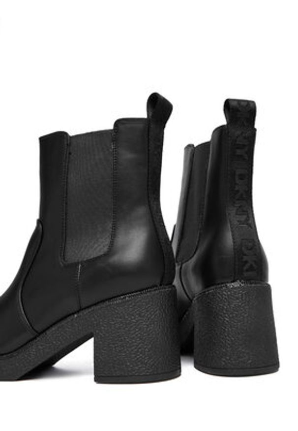 DKNY Botki Teenie Platform BO K4500741 Czarny. Kolor: czarny. Materiał: skóra. Obcas: na platformie