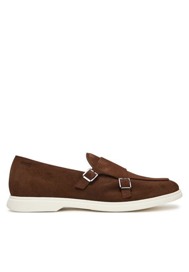 Mokasyny BOSS. Kolor: brązowy