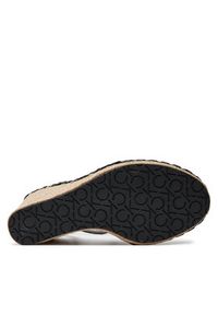 Calvin Klein Espadryle Wedge Sandal 70 Mono Jacq HW0HW01961 Czarny. Kolor: czarny