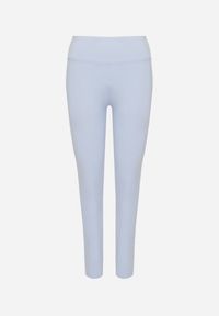 Born2be - Jasnoniebieskie Legginsy z Modelującymi Przeszyciami Selettia. Okazja: na co dzień, na spacer. Kolor: niebieski. Styl: klasyczny, casual #7