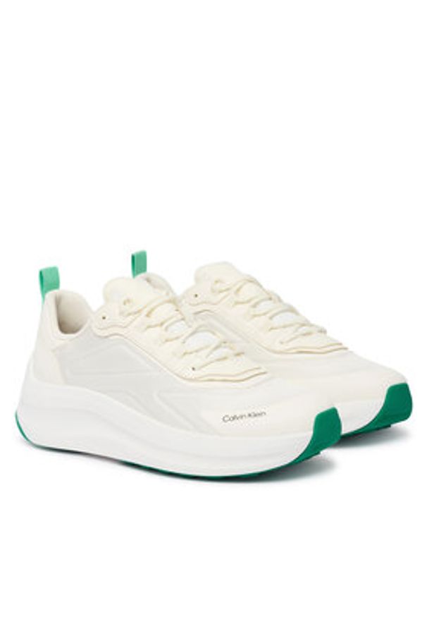 Calvin Klein Sneakersy HM0HM02224 Kremowy. Kolor: kremowy. Materiał: materiał